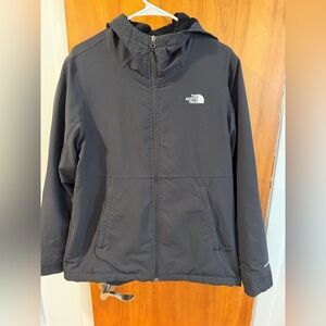 The North Face Women’s Black Full-Zip Softshell fleece lined Jacket